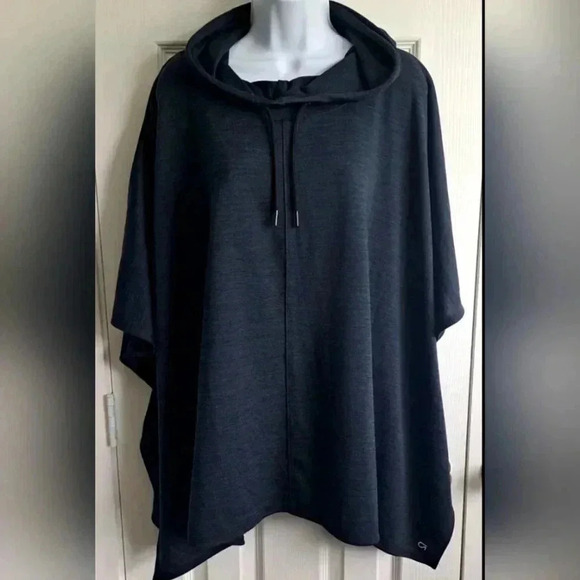 GAP Fit Hooded Oversize Poncho, navy blue, size small - Picture 2 of 13